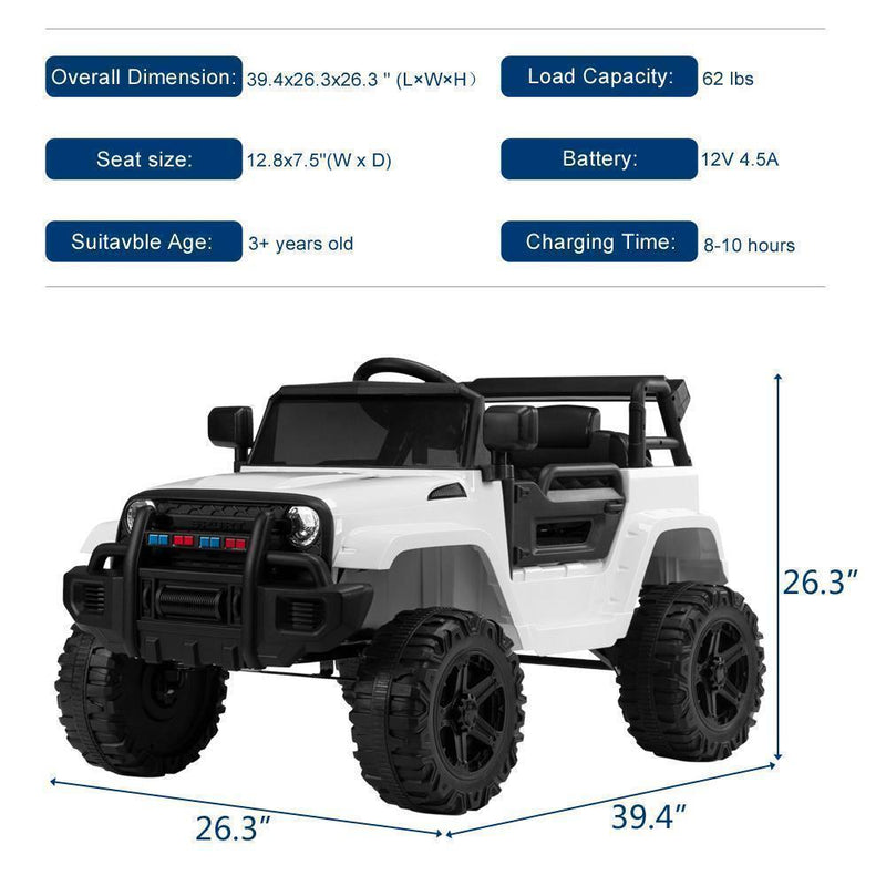 Interactive Ride-On Car Truck for Kids with Music, Lights, 3 Speeds, and Remote Control Safety Guide