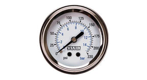 Viair 220 PSI 2" Single Needle Air Gauge - (90089 / 90090) Viair