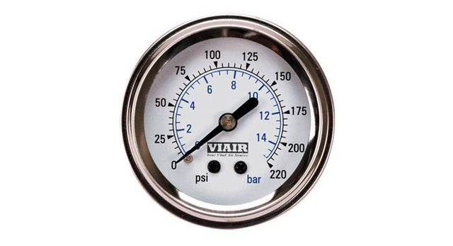 Viair 220 PSI 2" Single Needle Air Gauge - (90089 / 90090) Viair