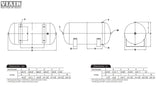 Viair 5 Gallon Black 4 Port Air Tank Viair