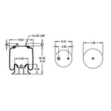 Airbag, 1T14C-3, Reversible Sleeve (4-17") Any Level Lift