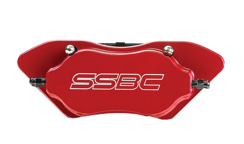 American Made Comp S 4-Piston Billet Aluminum Rear Disc Brake Kit W/DS Rotors. Red W111-37R