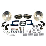 American Made Comp S 4-Piston Billet Aluminum Rear Disc Brake Kit W/DS Rotors. Black W111-36BK
