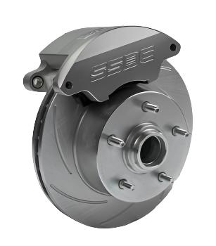 American Made Super Twin HD 2-Piston Billet Aluminum  Front Drum to Disc Brake Conversion Kit W/Rotors. Clear W123-A