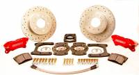 American Made Comp S 4-Piston Billet Aluminum Rear Drum to Disc Brake Conversion Kit W/Rotors. Red W155-5R