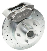 American Made Comp S 4-Piston Billet Aluminum Front Drum to Disc Brake Conversion Kit W/Rotors. Clear W156-6