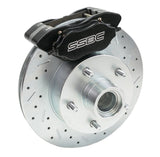 American Made Comp S 4-Piston Billet Aluminum Front Drum to Disc Brake Conversion Kit W/Rotors. Black W156-7BK