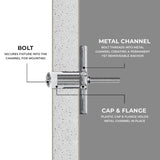 10-Pack 1/4"-20 Quick Channel Toggle Anchors with Bolts
