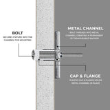 400-Pack 3/16"-24 Quick Channel Toggle Anchors with Bolts