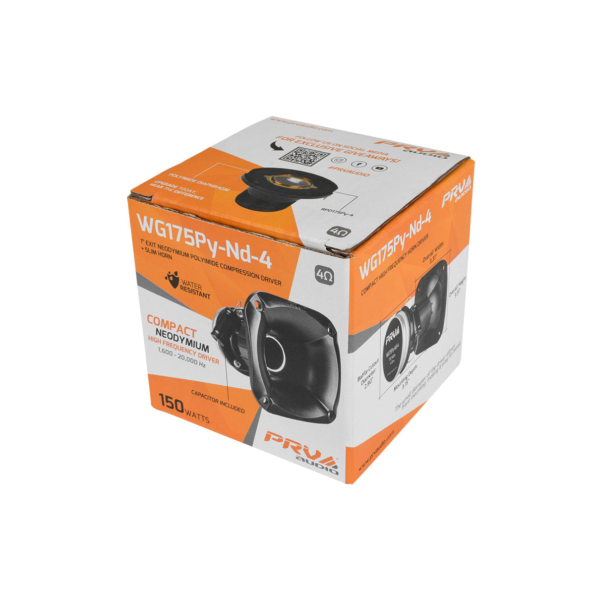 PRV Audio WG175Py-Nd-4 1" Car Compression Horn Driver 150W