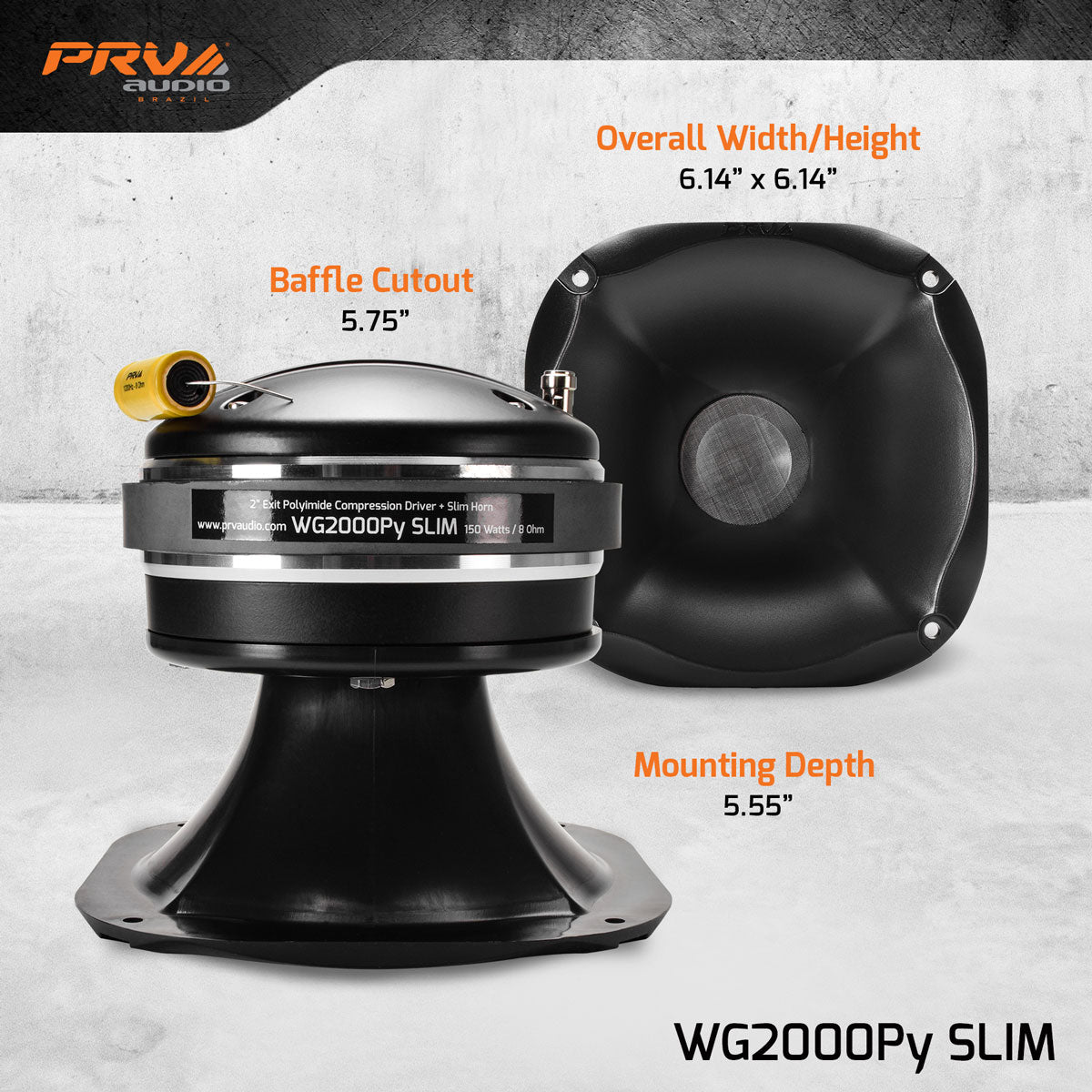 PRV WG2000Py SLIM Driver + Horn Combo PRV Audio
