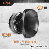 PRV WG2200Ph SLIM Driver + Horn Combo PRV Audio