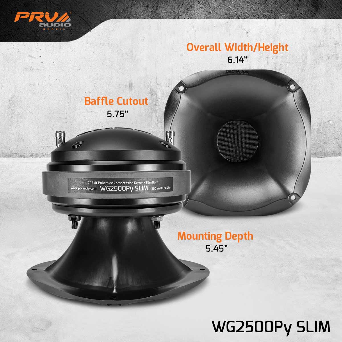 PRV WG2500Py SLIM Driver + Horn Combo PRV Audio