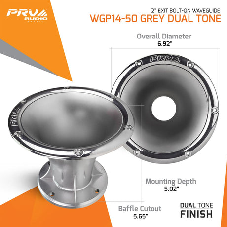 PRV Audio D4400Ti-Nd + WGP14-50 Grey Dual Tone Horn Driver Bundle