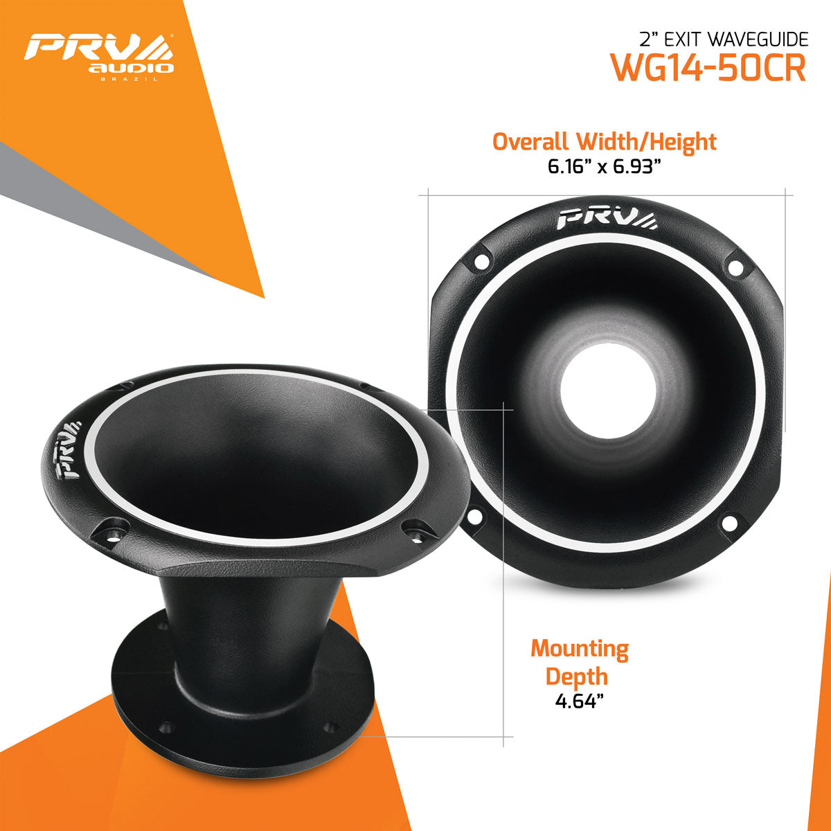 PRV Audio WG14-50CR 2 in. Exit Exponential Horn 45x45