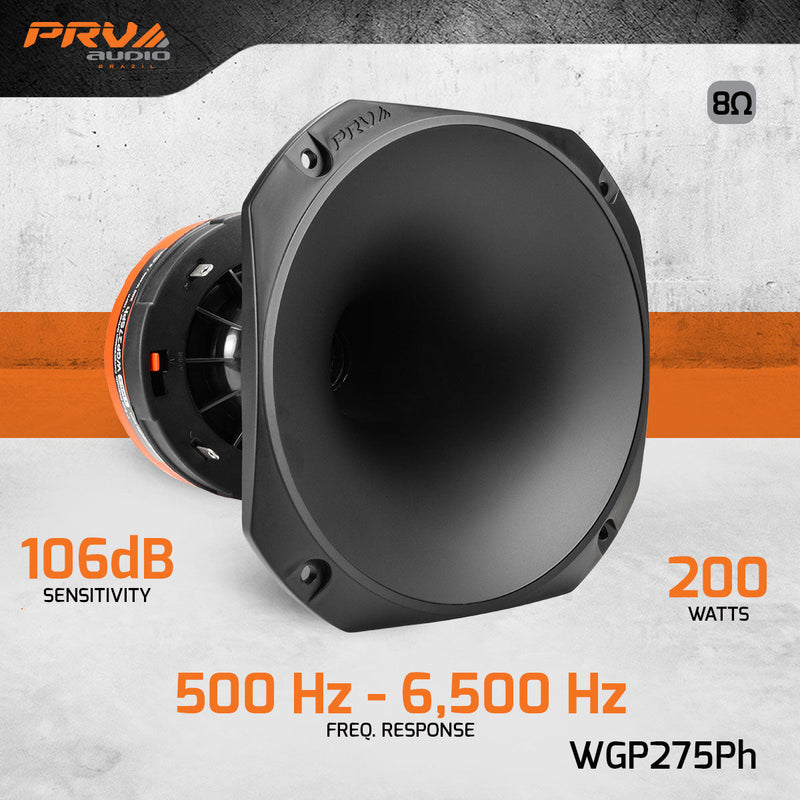 PRV WGP275Ph Driver + Horn Combo PRV Audio