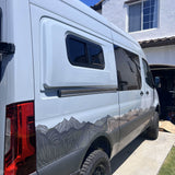 CRL Glass Slider Window w/ Clamp Ring (Passenger Side) for Sprinter Van Wideouts S&B