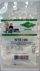 NTE190 High Voltage Amplifier, T-NPN, Si NTE