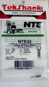 NTE32 T-PNP, Si, TV sound Output, Vertical Output, AF Driver Output NTE