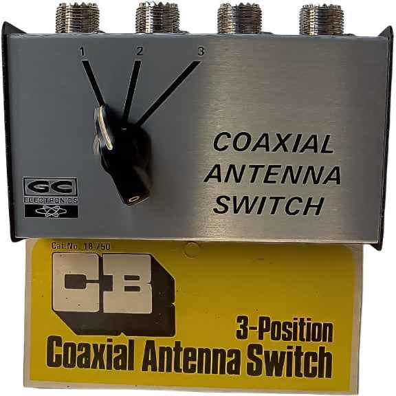 GC Electronics 3-Postions Coaxial Antenna Switch #18-750 TekShack