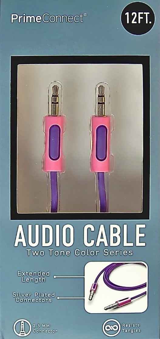 12ft Extended Length 3.5mm Audio Cable TekShack