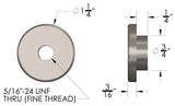 Threaded Weld Washer 5/16"-24