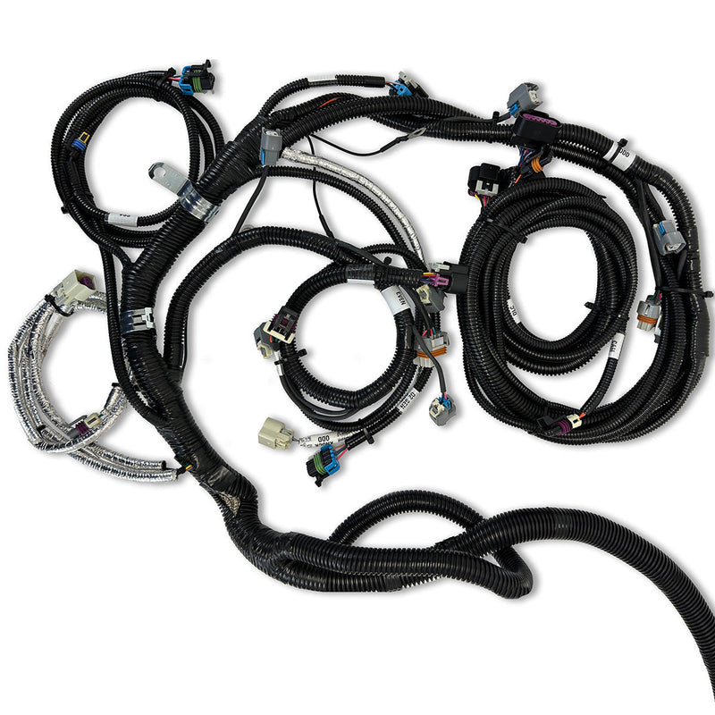 GM LS Compatible 427 c.i. Pro-Series Engine and T56 Manual Transmission - 830 Horsepower - Standard Edition Builder Series - Black Pulley Kit - Holley Terminator X EFI System