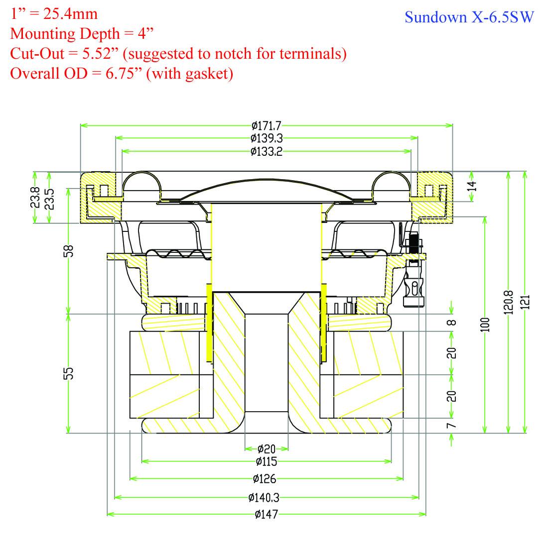 X-Series v.2 6.5" Subwoofer