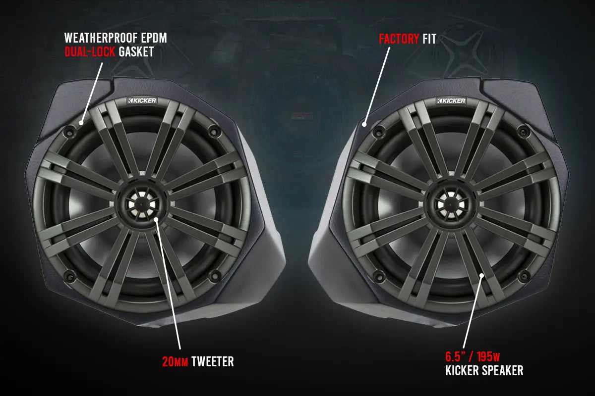 2017-2025 CanAm X3 6.5" Front-Kick Speaker-Pods SSV Works
