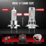 X3S H7 100W 6500K 24000LM White IP67 LED Headlight Bulbs 2Pcs Flashark
