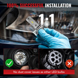 X3S H7 100W 6500K 24000LM White IP67 LED Headlight Bulbs 2Pcs Flashark