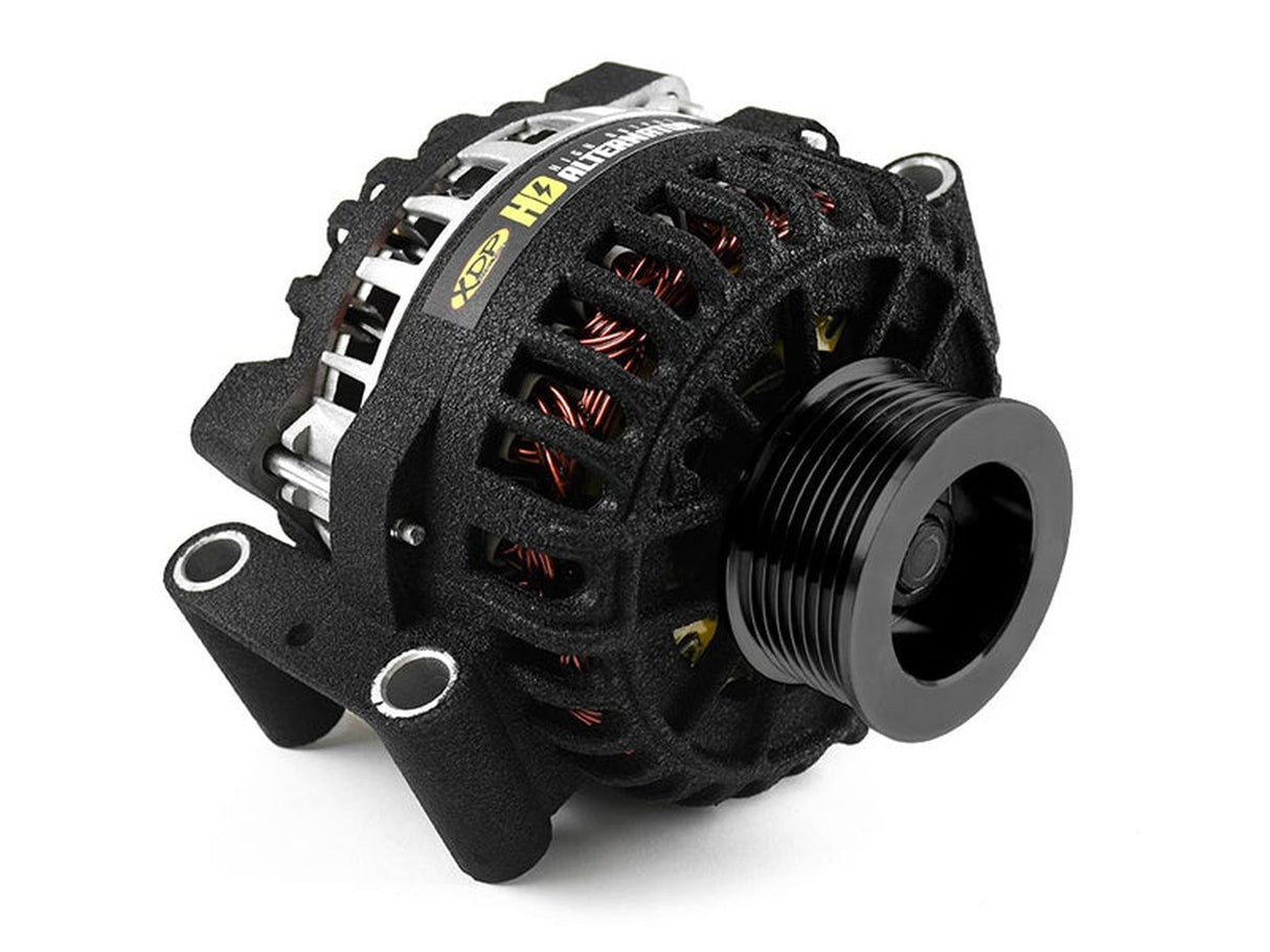 Heavy Duty High Output Alternator, Wrinkle Black, 2006-2007 Ford 6.0L Powerstroke XDP