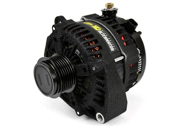 Heavy Duty High Output Alternator, Wrinkle Black, 2011-2019 GM 6.6L Duramax LML L5P XDP