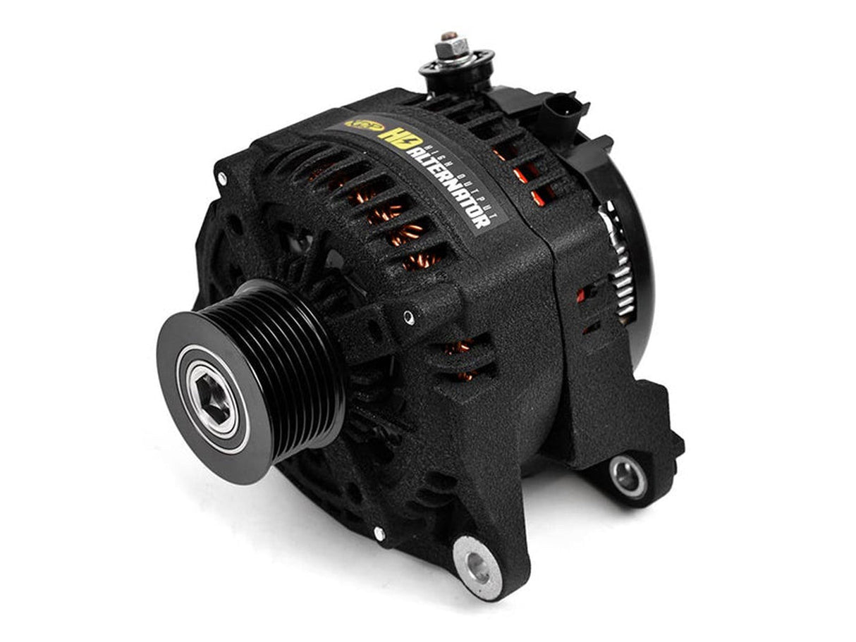 Heavy Duty High Output Alternator, Wrinkle Black, 2007.5-2024 Dodge Ram 6.7L Cummins XDP