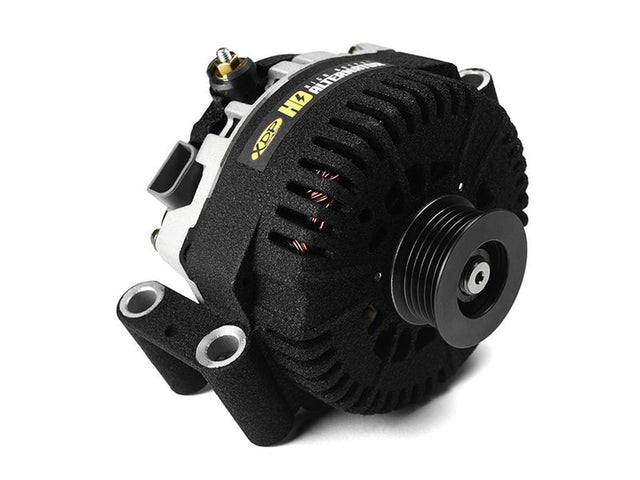 Heavy Duty High Output Secondary Alternator, Wrinkle Black, 2003-2007 Ford 6.0L Powerstroke XDP