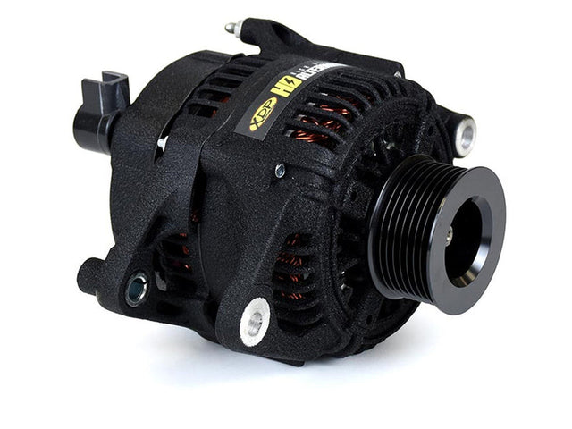 Heavy Duty High Output Alternator, Wrinkle Black, 1990-1998 Dodge Ram 5.9L Cummins XDP