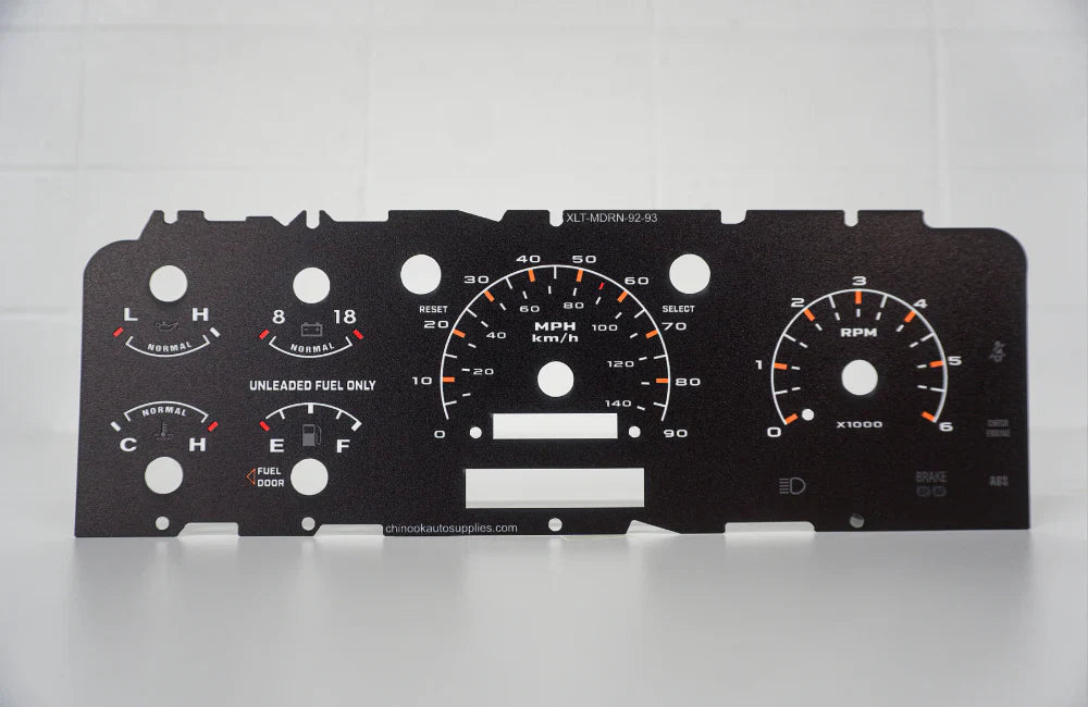 92-96 Cluster Faceplate Kit - XLT Modern - Gas Chinook Auto