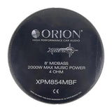 Orion XPM854MBF 8" XTR Pro Audio Mid Bass Speakers | 2000W Peak