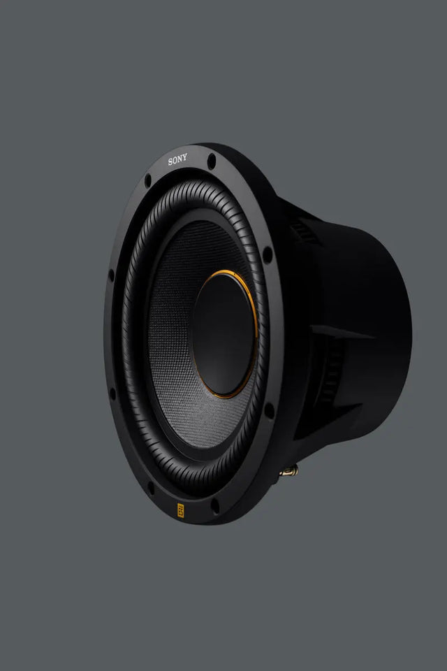 Sony XS-W104ES — 10-inch Mobile ES car subwoofer, angled view