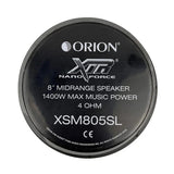 Orion XSM805SL 8" 350W RMS Slim Ultra Efficient Midrange Speakers (Pair) Orion