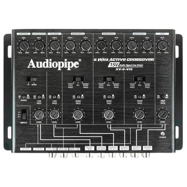Audiopipe XV-6-V15 | 6-Way Active Crossover Audiopipe