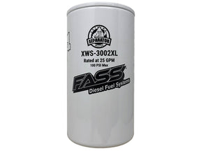 FASS XWS-3002XL Extended Length Extreme Water Separator, Cummins, Duramax, Powerstroke FASS Diesel Fuel Systems