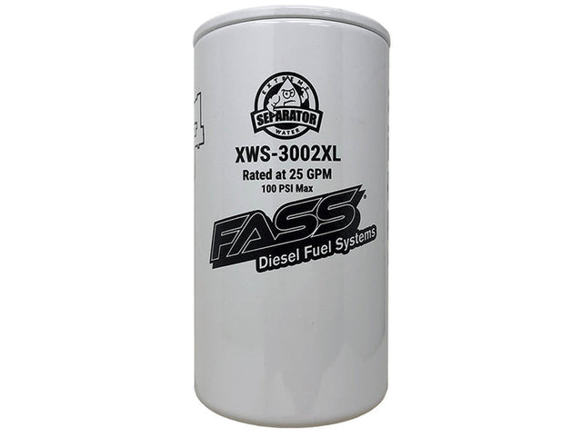 FASS XWS-3002XL Extended Length Extreme Water Separator, Cummins, Duramax, Powerstroke FASS Diesel Fuel Systems
