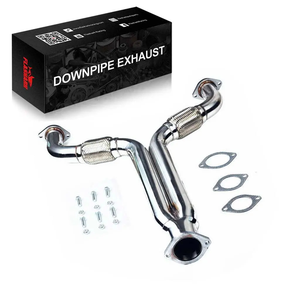 Exhaust Header/Catback/Downpipe Exhaust All-In-One Kit for 2003-2006 Nissan 350Z 3.5L 2005, 2007 Infiniti G35 Flashark