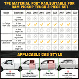 Trucktok Dodge Ram 2002-2008 1500 & 2003-2009 2500 3500 Crew Cab (Quad Cab) All-Weather Floor Mats TruckTok
