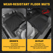 Trucktok 2009-2014 Ford F150 SuperCab All-Weather TPE Floor Mats TruckTok