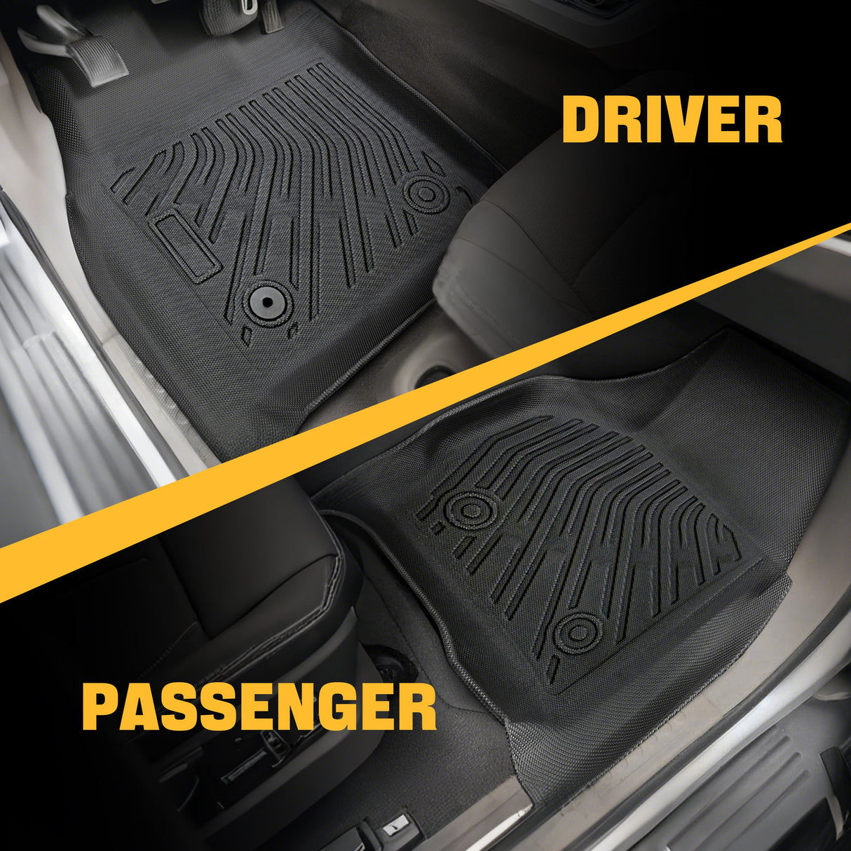 Trucktok 1999-2007 Ford F250 F350 F450 SuperCrew Cab All-Weather TPE Floor Mats TruckTok