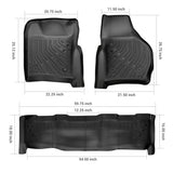 Trucktok 1999-2007 Ford F250 F350 F450 SuperCrew Cab All-Weather TPE Floor Mats TruckTok