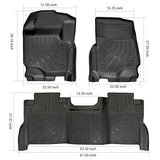 Trucktok 2017-2025 Ford F250 F350 F450 SuperCrew Cab All-Weather TPE Floor Mats TruckTok