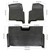 Trucktok 2010-2014 Ford F150 SuperCrew Cab All-Weather TPE Floor Mats TruckTok